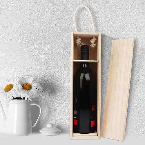 Supply Wooden Wine 2 Pack Box With Rope Handle with High Quality