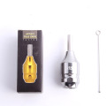 1 Pcs 30MM Aluminum Tattoo Grip Tube With 1 Needle Barble For Cartridge Tattoo Needle Rotary & Coil Tattoo Machine Gun