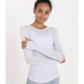 Blue Long Sleeve Quick Dry Gauze Sports Top