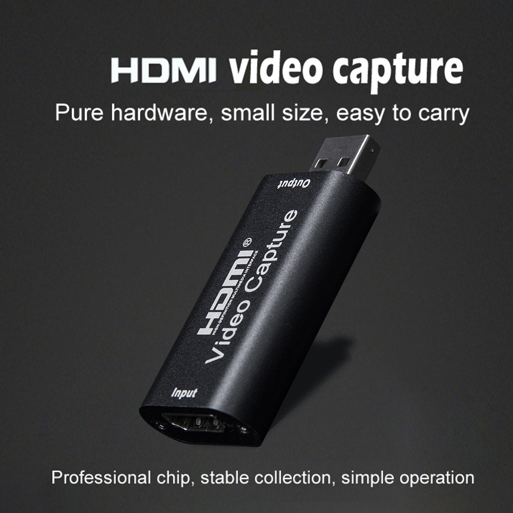 Portable USB 2.0 Audio Video Capture Card HD 1 Way HDMI to USB 2.0 1080P Mini Acquisition Card Converter for Computer PS4 Living