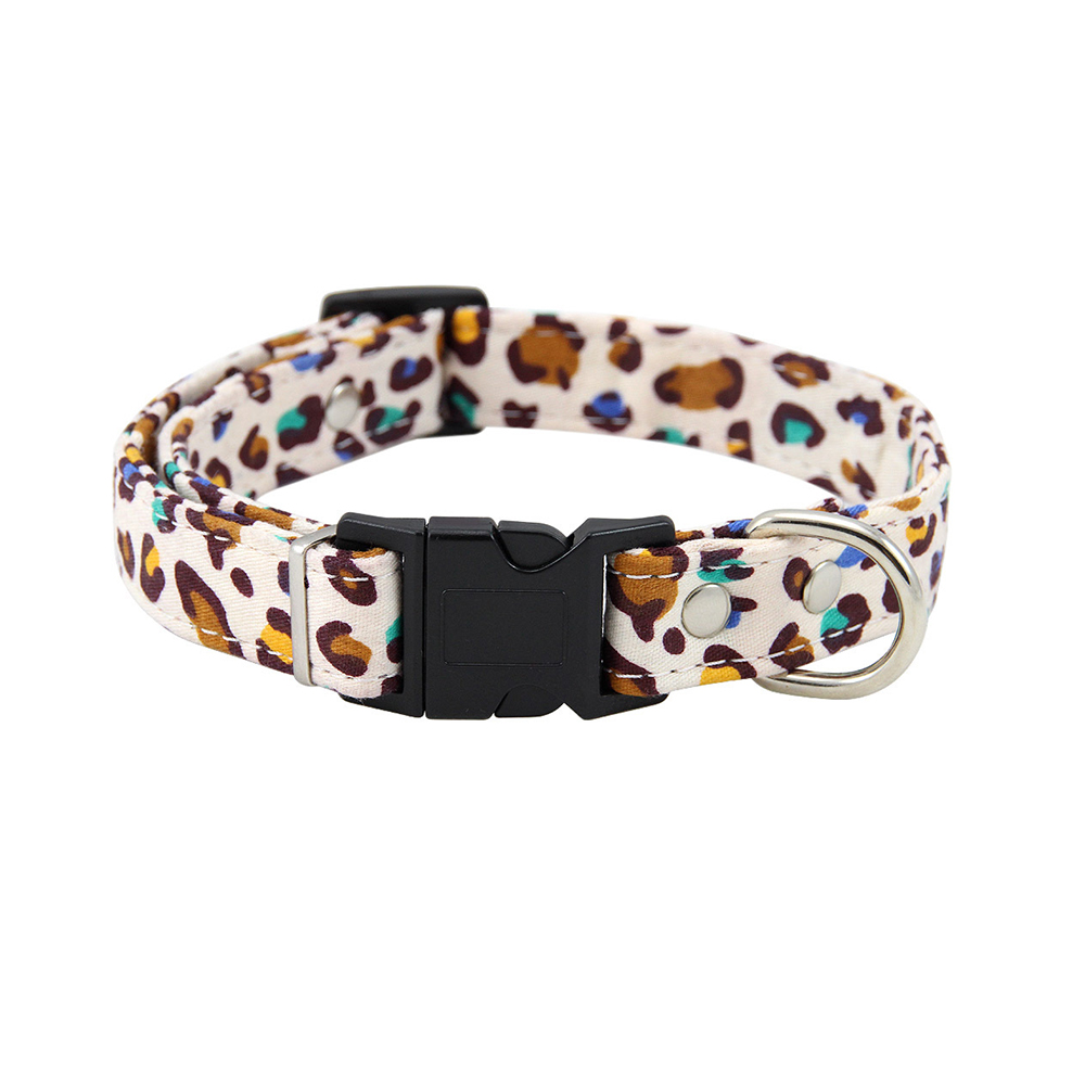 Fashion Leopard Dogs Collar Leashes Adjustable Puppy Collar Necklace Choker Designer Training Pet Collar Leash Belt Rope Stuff