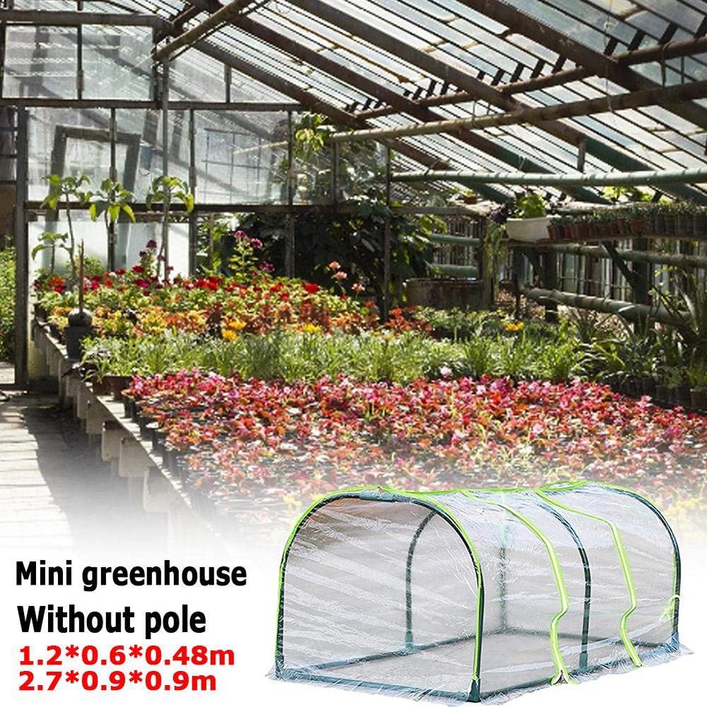 1.2m Portable Home Tunnel Greenhouse Mobile Mini Greenhouse Ventilated Greenhouse Plant Cold Insulation Cover