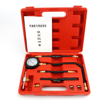 9Pcs Fuel Injection Pump Injector Tester Kit 0~140PSI Automotive Fuel Pressure Gauge Set Car Trucks Diagnostic Tools