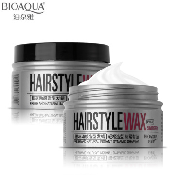 BIOAQUA Brand 100g Silver Grey Hair Pomade Mud Hairstyle Shaping Wax Cream Quick Dry Modeling Easy To Styling Natural Fluffy Gel