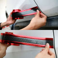 1m Car Styling Door Sill Protector Strip Protector Splitter Body Kits Spoiler Bumpers Car Door Bumper Carbon Fiber 5cm Width Str