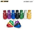 Forged Aluminum Lug Nut Lock Set With Spikes W/ Key 20pcs 12x1.25 W/Key For For Nissan Infiniti Subaru AF-E650H-1.25JT