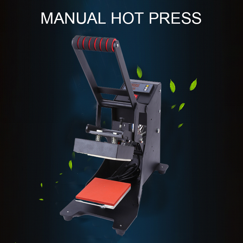Thermal transfer hot machine small heat press machine clothes collar printing machine equipment manual pressing machine