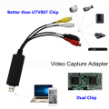 Hot Sale E7WIN USB 2.0 Easy Cap Video TV DVD VHS DVR Capture Adapter Easier Cap USB Video Capture Device support Win10