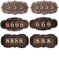 3 - 4 Digits paste classical european style house number pure card villa apartment door sign hotel number wholesale