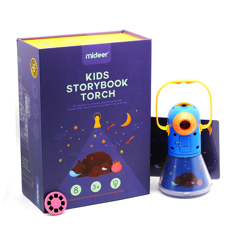 Storybook Torch Projector Kaleidoscope Kids Light Up Baby Toys Kids Learning Educational Toys For Children Fairy Tales Gift