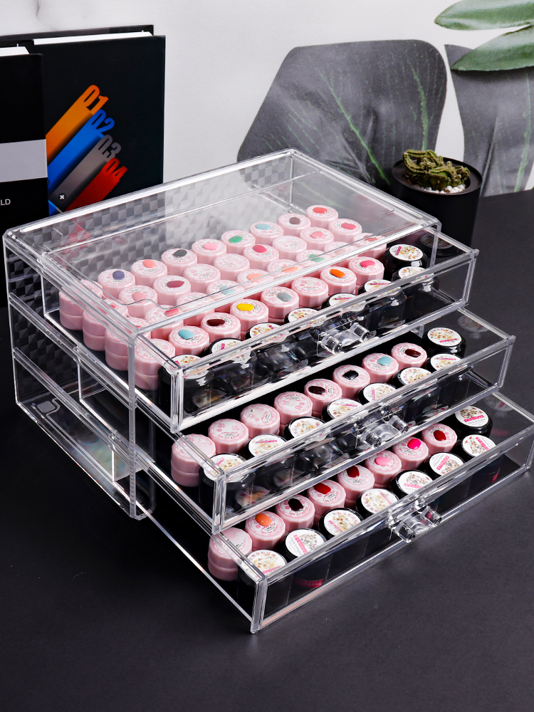 Acrylic Nail Art Accessories Beads Storage Case Drawer Box Crystal Nail Art Decoration Organizer Holder Jewelry Container