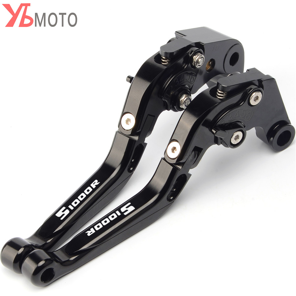 High Quality With Laser Logo CNC Folding Extendable Motorcycle Brake Clutch Levers For BMW S1000R 2015 2016 2017