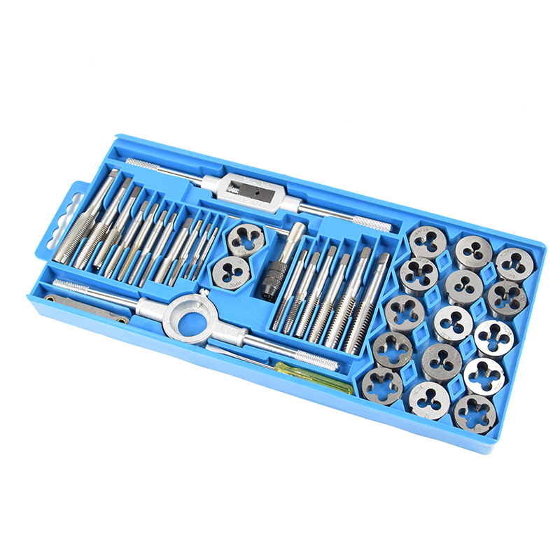 Tap and Die Set 12/20/40pcs Tapping Drill Metric/Imperial Hand Tapping Tools For Metalworking Screw Thread Tap Die