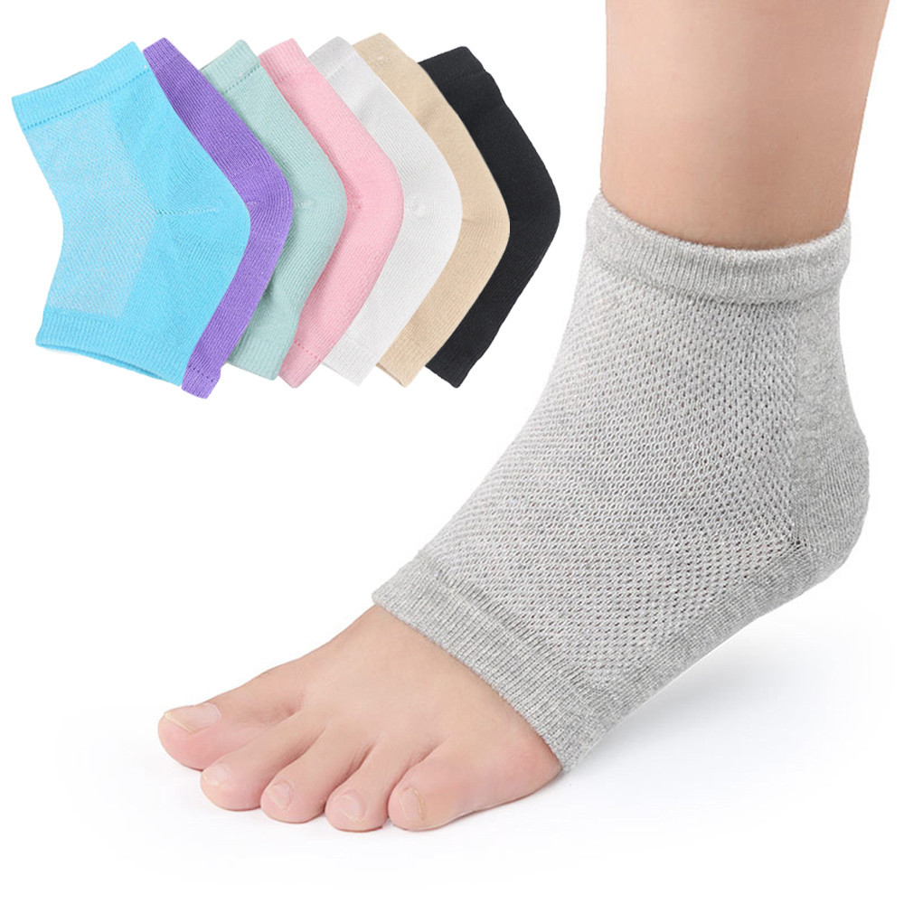 Heel Socks 2Pcs Silicone Moisturizing Gel Heel Socks Cracked Foot Skin Care Protectors Kit Avoid Sry Cleaning Reduces Cracked