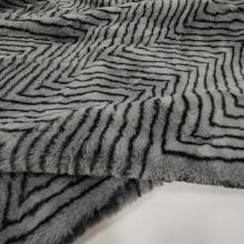 High Quality Artificial Fur Herringbone Print Fur Fabric