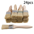24 Pack of 35mm Width Brushes for Furniture Painting Brush Set for Paint Stains Varnishes Acrylic and Oil Brushes Paint Brushes