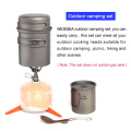 Widesea Camping Cookware Set Gas Burner stove Ultra-light Titanium Outdoor Kitchen Cooking Pot Fold Spoon Tableware Trekking