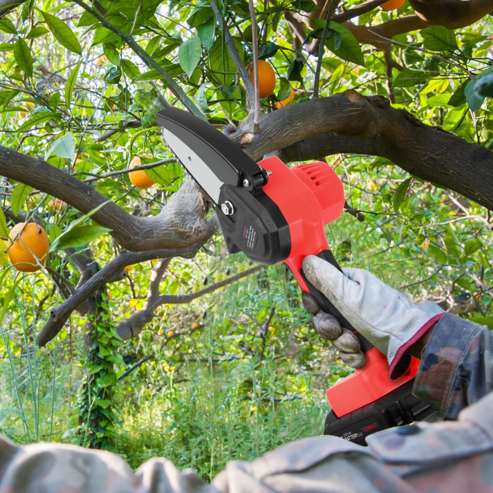 Small Handheld Cordless Chainsaw for Branch Wood Cutting