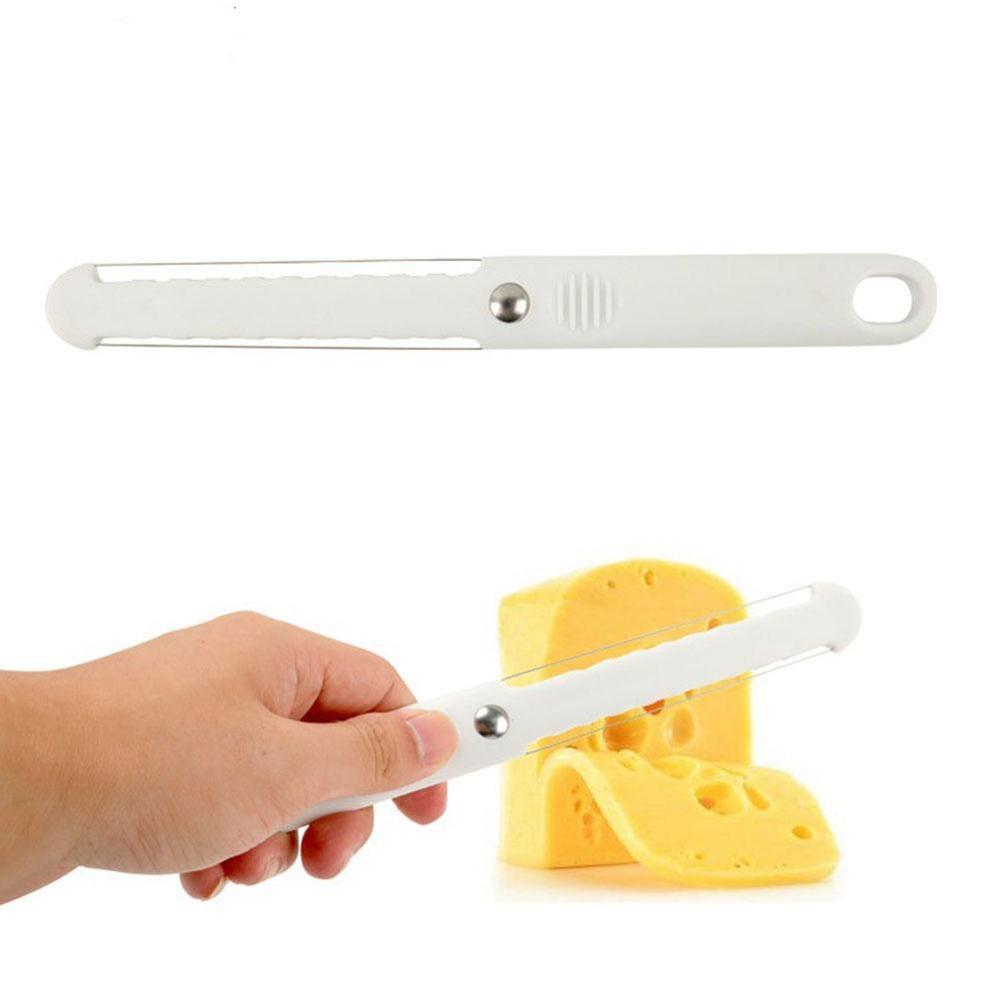Cheese Butter Slicer Peeler Tool with Wire Thick Hard Soft Handle Plastic Goose Liver Cut Plastic Cheese