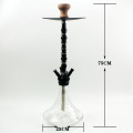 High-end With LED light 4 Hose Hookah Transparent Shisha Acrylic Tray Shisha Bowl Carbon Smoke Hookah for Party or Bar