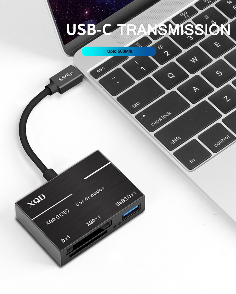 Professional Type C to USB 3.0 SD SDHC Memory Card XQD Card Smart Card Reader OTG Adapter For Macbook 500MB/S For Sony for lexar