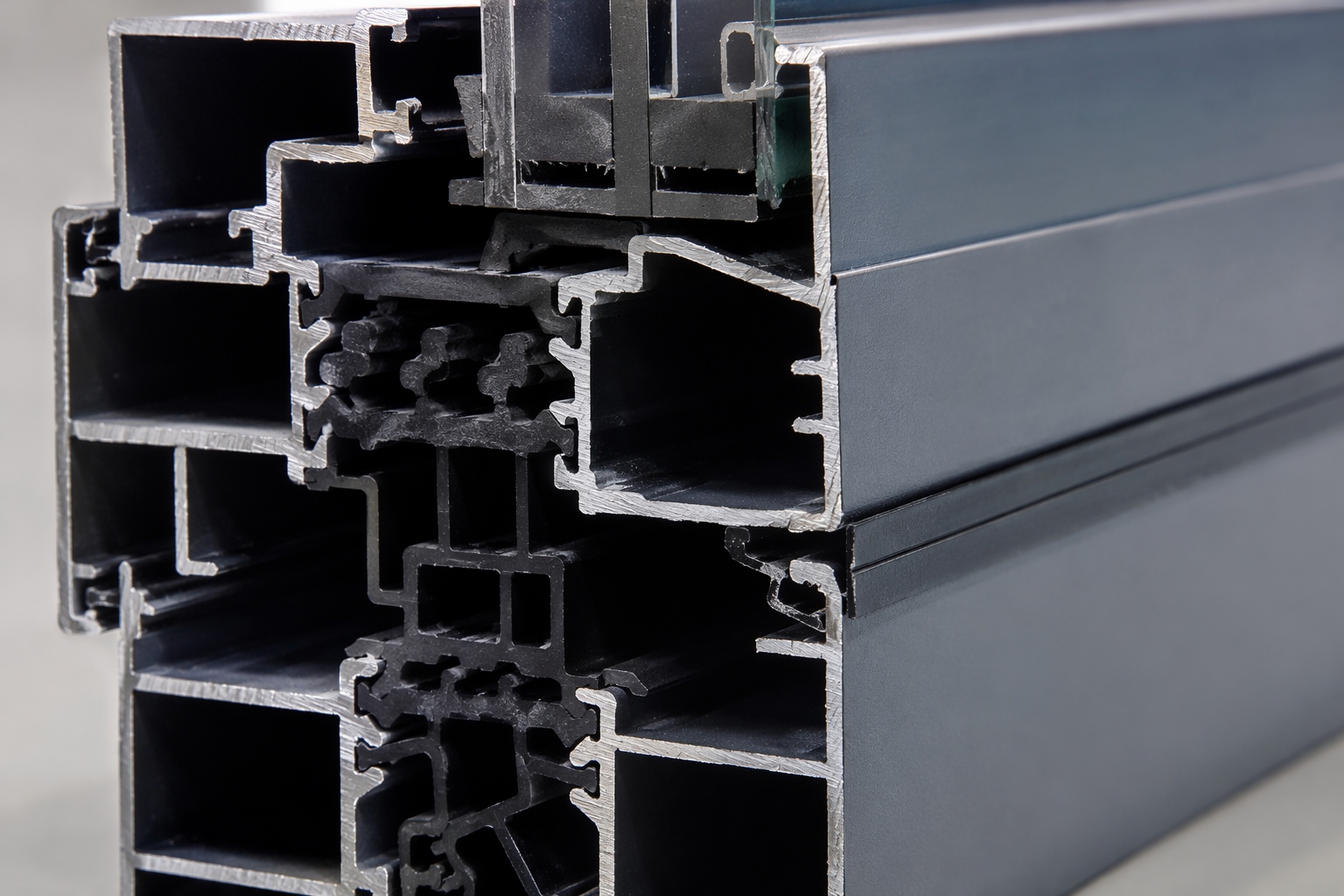 Thermal Break Aluminum Sliding Door Profile Structure