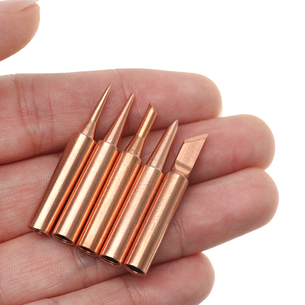 5/6Pcs Pure Copper 900M-T Soldering Iron Tip Lead-free For Soldering Rework Station Soldering Tips Power Tool Accessories