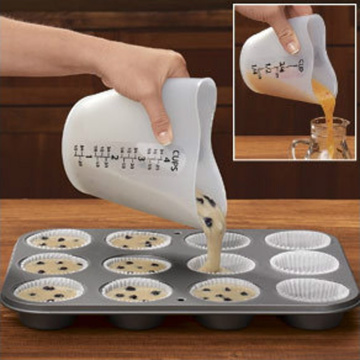 Silicone Measuring Cup Flexible Chocolate Butter Flour Measuring Cups Kitchen Measure Cup Beaker Baking Tools Accessories