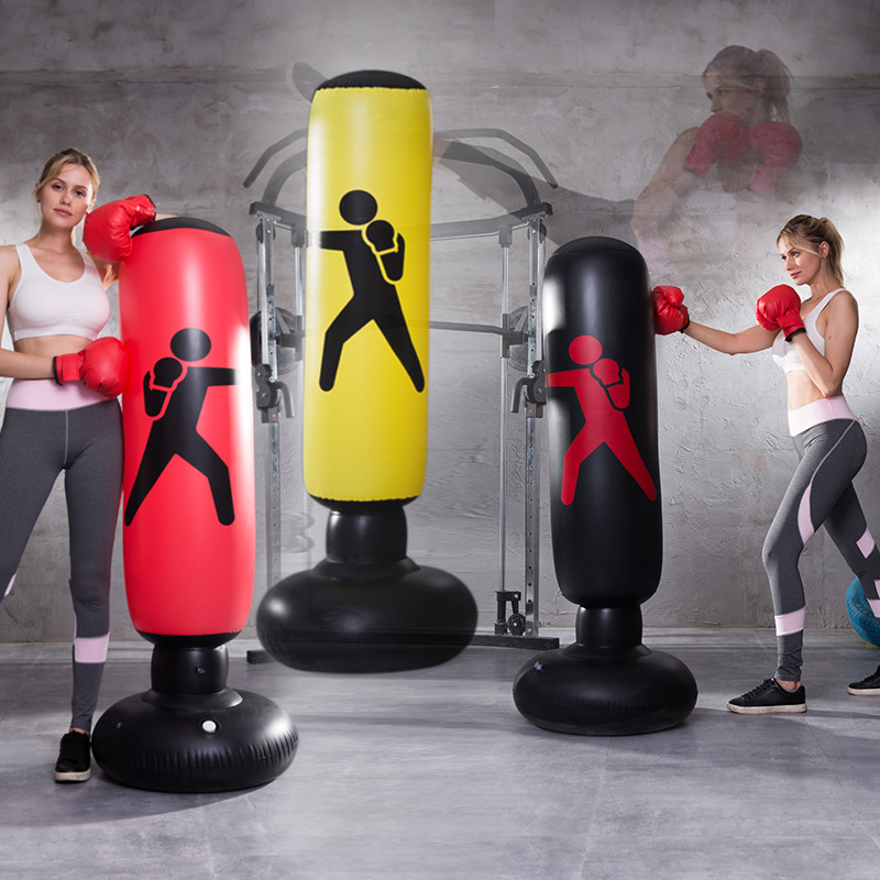 160cm Training Fitness Boxing Punching Speed Ball For Adult Child Inflatable Fitness Boxing Bag Sandbags Vent tool