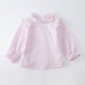 2019 Spring Linen Cotton Girls Princess Blouses Solid Toddler Infant Baby Girl Sweet Shirts Kids Autumn Tops Drop Shipping 0-4Y