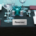 Hotel 3D Table Sign Stainless Steel Table Sign Reserved for Special Guests Restaurant Takeaways Double Sided Cafe Reusable Bar