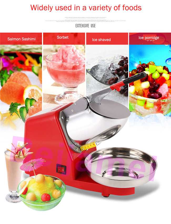 BEIJAMEI 2020 Electric Ice crusher shaver household snow cone ice block making machine commercial ice sand maker