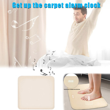 Lazy Alarm Floor Rug LED Smart Alarm Clock Mat Floor Rug LED Time Stand On Pressure Sensitive Smart Alarm Clock Mat