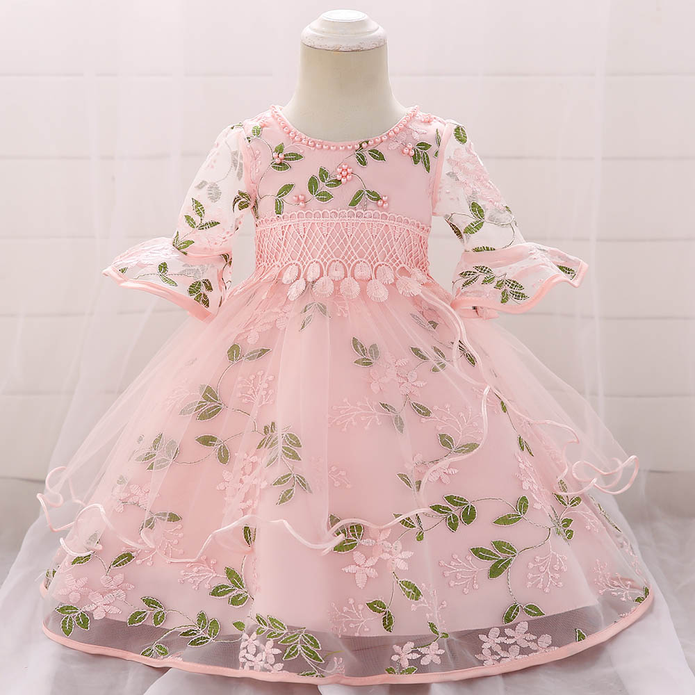 Summer Newborn 1st Year Birthday Baby Girls Dress Lace Princess Flower Dresses For Baby Bridesmaid Dresses for Kids Vestidos