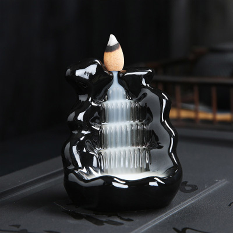 Tower Ceramic Incense Burners Fragrance Holder Backflow Censer Aromatherapy Smoke Reflux Incense Stick Incense Censer 8 Styles