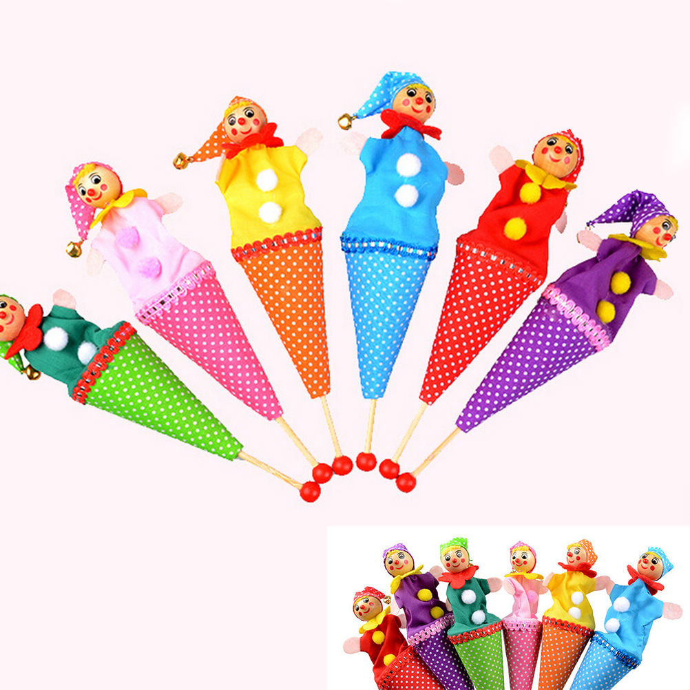 Pizies 1Pcs hot sale Random Style Bell Hide Seek Pop Up Telescopic Baby Kids Educational Toys Hand Puppet telescopic stick doll