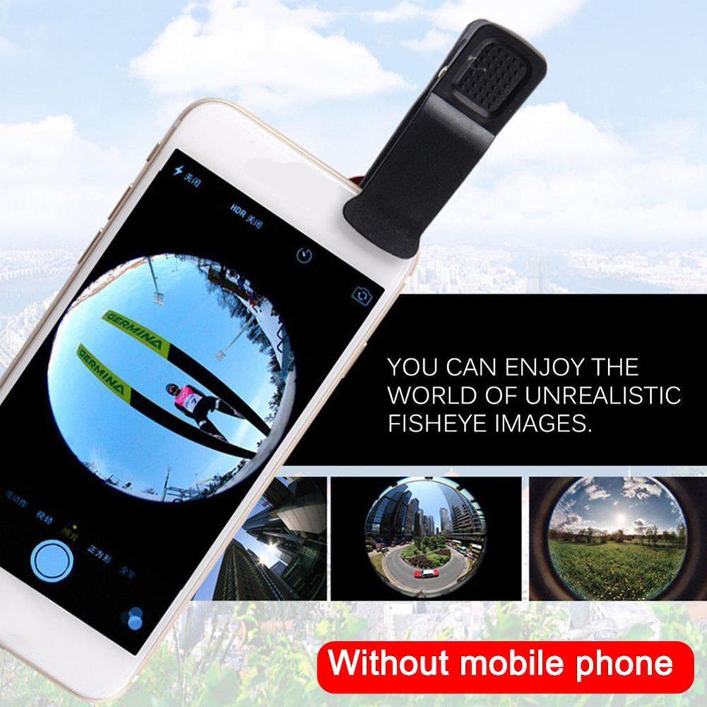 3-in-1 Wide Angle Macro Fisheye Lens Camera Kits Mobile For Phone with Eye Cell Phone Fish All Clip 0.67x Phones Lenses