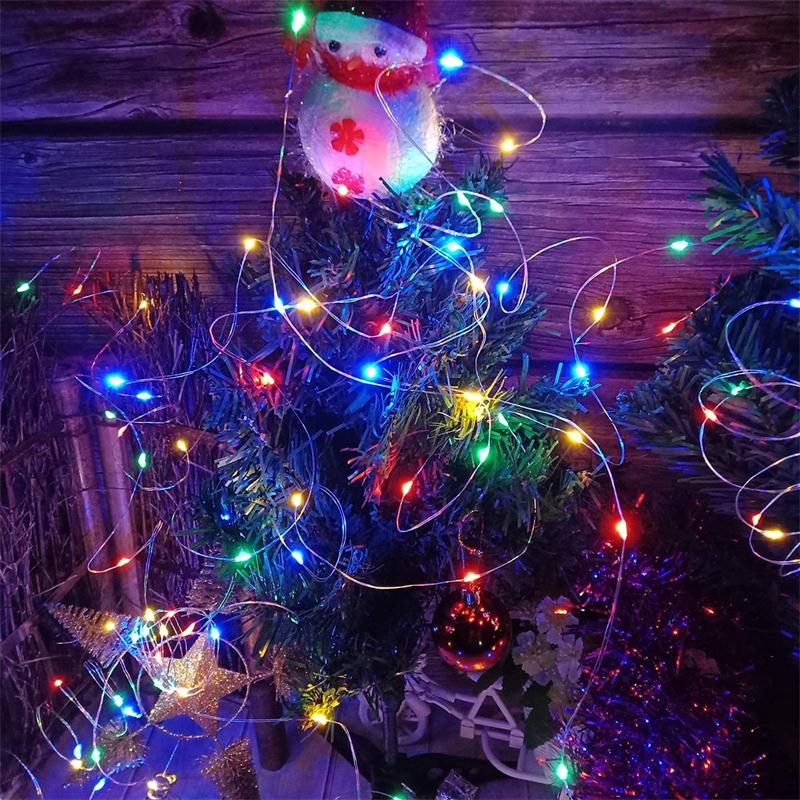 5M/10M/20M/30M LED Copper wire light string fairy garland battery power copper wire lamp for party Christmas wedding decoration