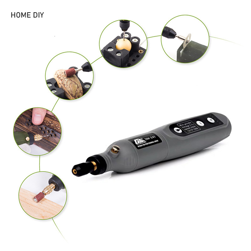 Mini Cordless Drill Rechargeable 3.7V USB Woodworking Wireless Engraving Pen w/ LED Micro Rotary Tool Dremel Mini Engraver Mill