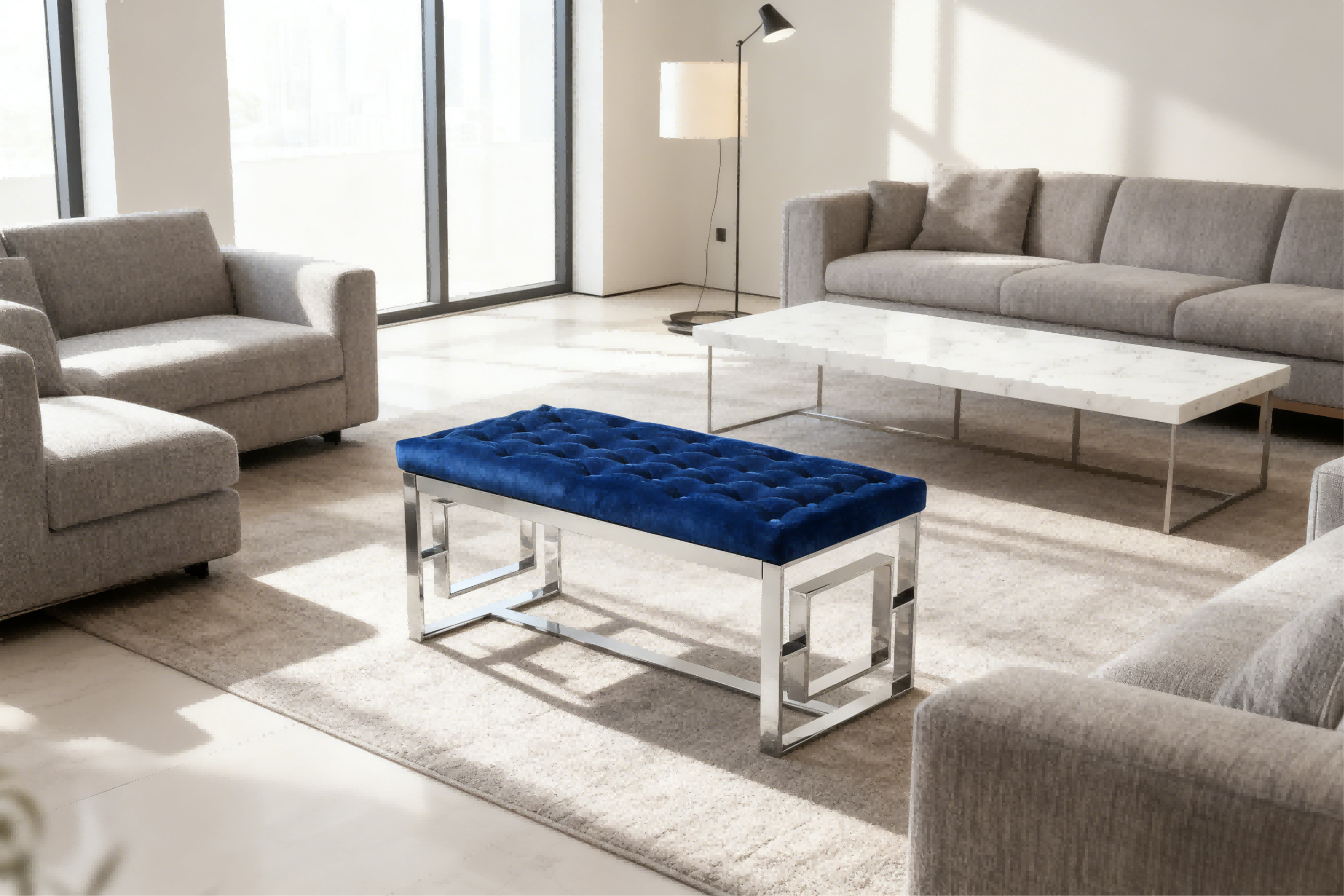 TL-AB07 velvet entryway bench 2