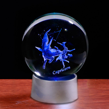 Miniature Capricorn Decorative Ornament Crystal Crafts Home Decoration Accessories Zodiac Constellations Glass Decorations