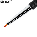 BQAN Black Petal Nail Brush UV Gel Builder Acrylic Nail Brush Flat Head Nail Painting Pen Nail Tools Manicure Rhinestone Handle