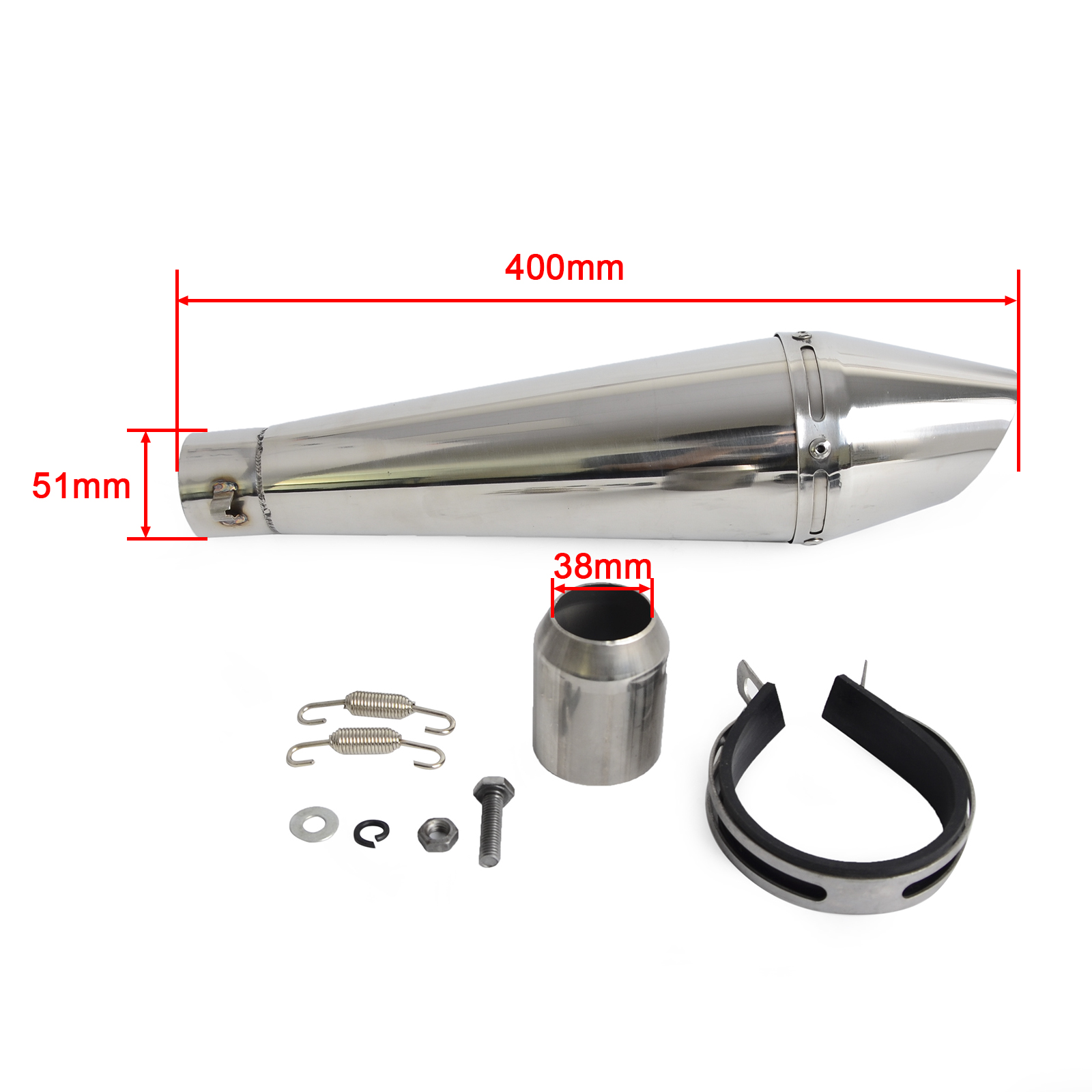 Universal GP Staineless Steel Exhaust Mufflers With DB Killer Motorcycle Street Sport Racing 125cc-1000cc