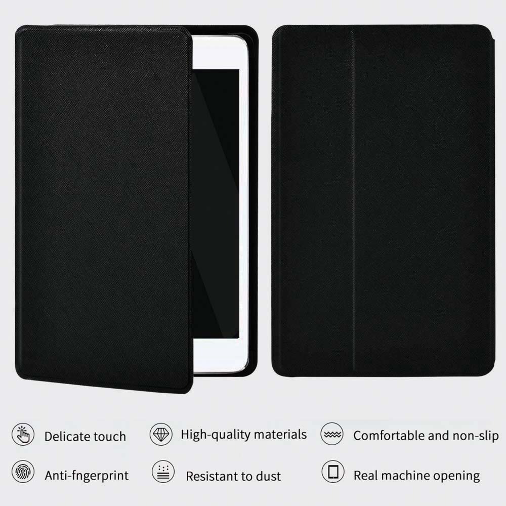 Tablet Case for Google Nexus 7 1st Gen 2012/2nd Gen 2013/9 8.9" Pu Leather Folding Pure Black Tablet Cover Case+Free Stylus