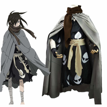 2019 New Fashion Anime Dororo Cosplay Costume Hyakkimaru Kimono Cosplay Costume Halloween Cloak+Kimono+Scarf Full Set Wigs