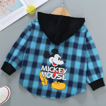 Children's Spring and Autumn Shirts Boys and Girls Thin Long-sleeved Shirts 2020 New Children's Cardigan Plaid Casual Shirts