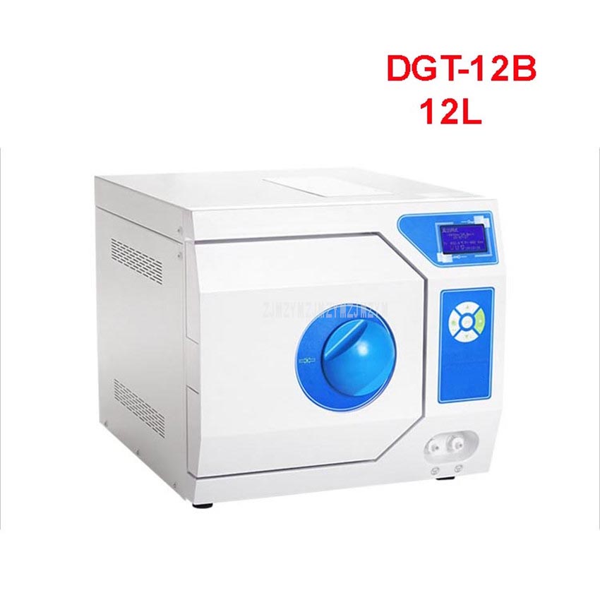 DGT-12B 12L LCD Display Three-Times Pulse Vacuum Disinfecting Cabinet Stainless Steel Sterilize Dental Material Disinfection Box