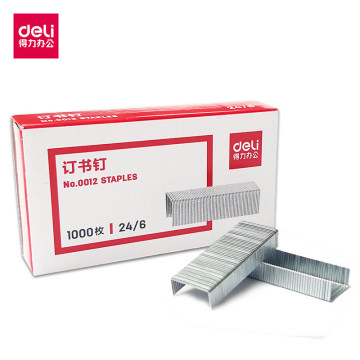 1 Box Metallic silver 24/6 Staples Office Stationery Staple Binding Supplies Normal Staples Metal Tapetool