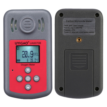 UYIGAO UA6070B Digital Oxygen Detector Portable Gas Analyzer Monitor Mini Gas Leak Detector O2 Tester 0-25%