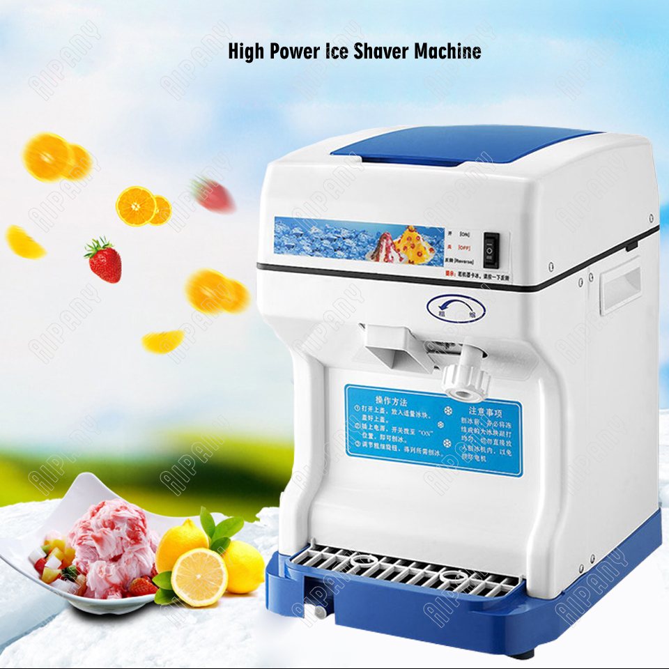 HK168 electric cube ice shaver crusher machine for commercial kitchen ice shaving equipment 120KG/H automatic shaved ice maker